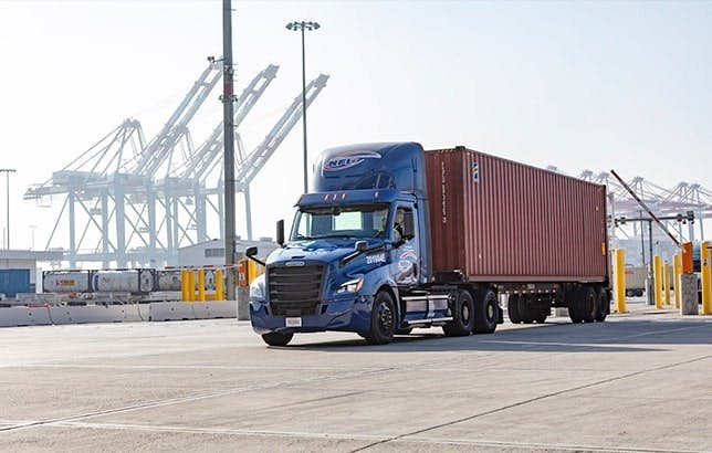 Electric Trucks Used for Drayage at Port of Los Angeles